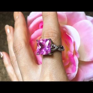Sterling Silver pink ring